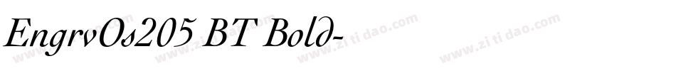 EngrvOs205 BT Bold字体转换